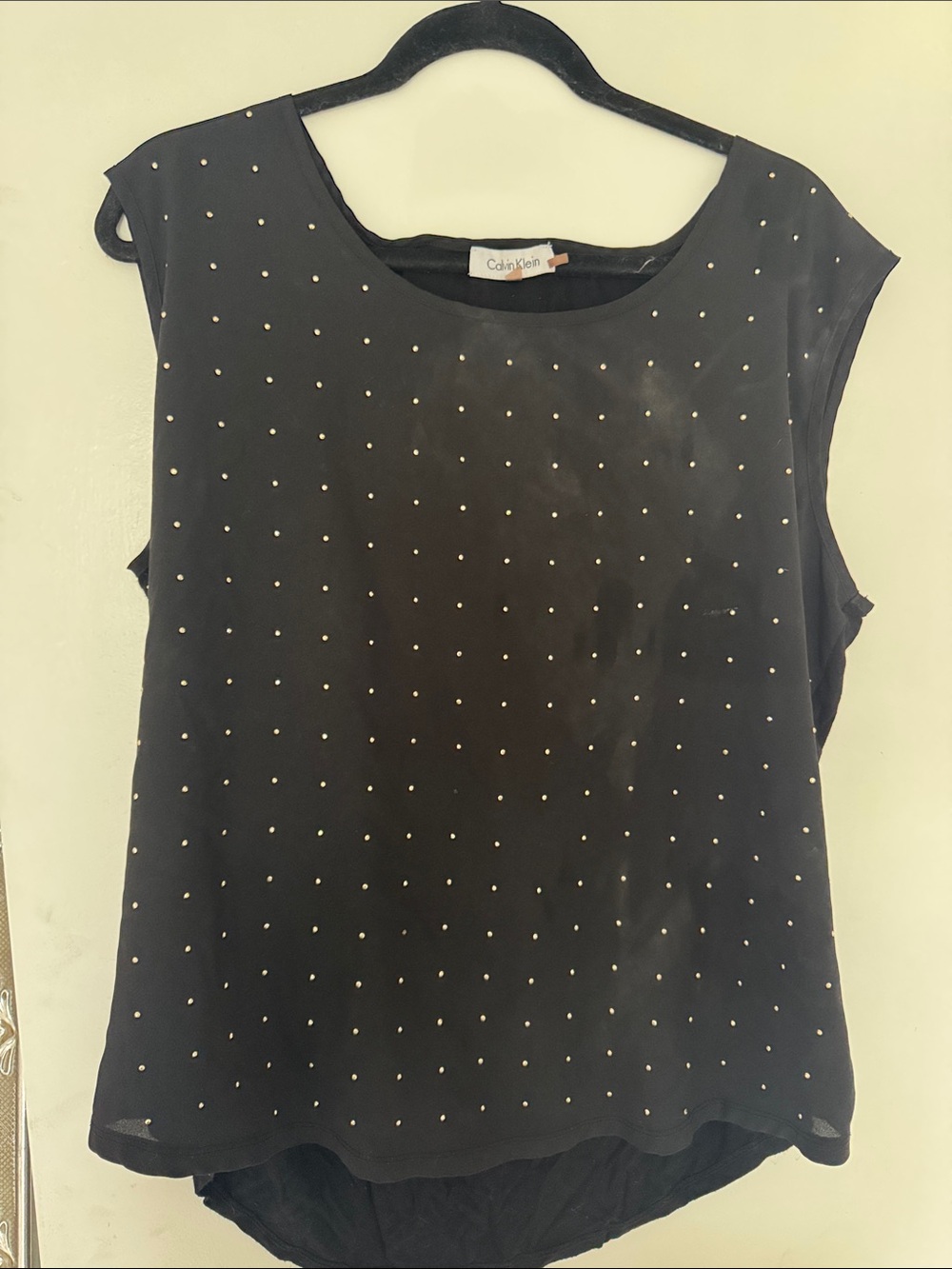 Calvin Klein Black Sleeveless Studded Camisole